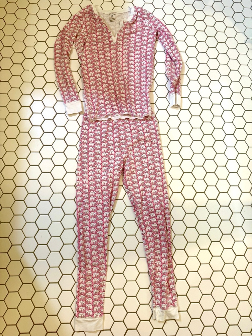 Roller Rabbit Pink Elephant Kids Pajama Set